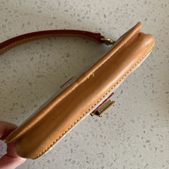 Dooney & Bourke Lilac Canvas and Leather Monogram Wristlet Purse - Picture 3 of 10